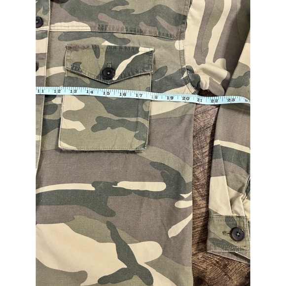 Camouflage Women's Oversized‎ Shirt Jacket Shacket Women's Small 100% Cotton - Picture 14 of 14